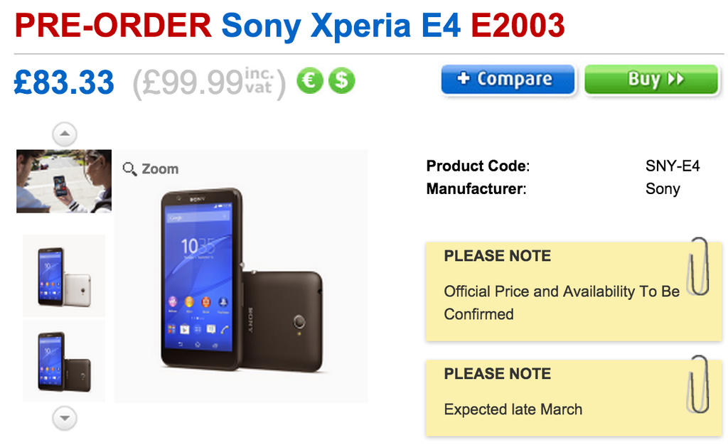 Sony bất ngờ bán rẻ Xperia E4 giá 3,2 triệu ảnh 2