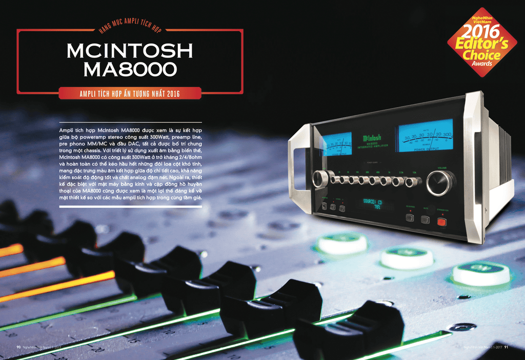 McIntosh MA8000 - Ampli tích hợp Ấn tượng nhất 2016 ảnh 1