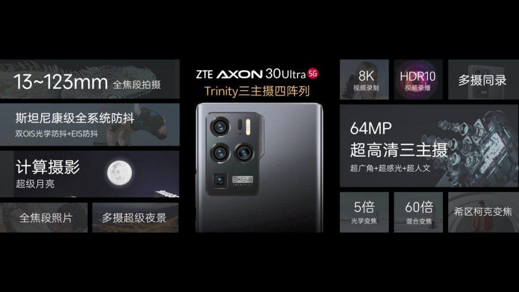 ZTE Axon 30 Ultra và 30 Pro ra mắt: flagship giá dưới 1.000 USD, ba camera 64MP ảnh 3