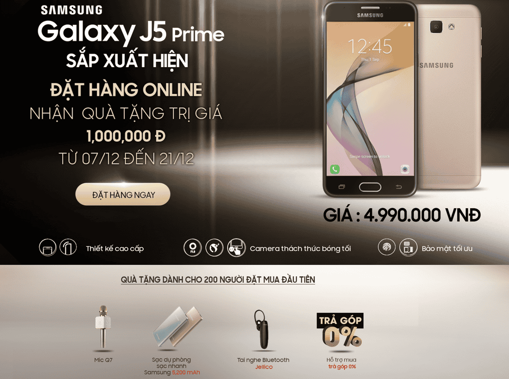 Galaxy J5 Prime ra mắt với nhiều quà tặng ‘khủng’ ảnh 7