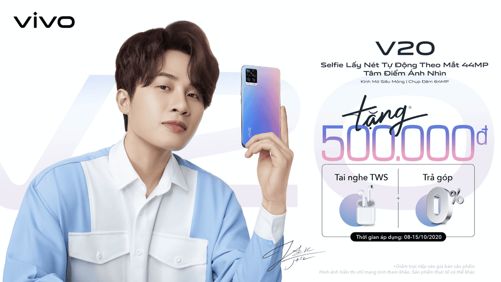 vivo V20 ra mắt người dùng Việt: selfie 44MP, lấy nét tự động theo mắt, đặt hàng từ 8/10  ảnh 1