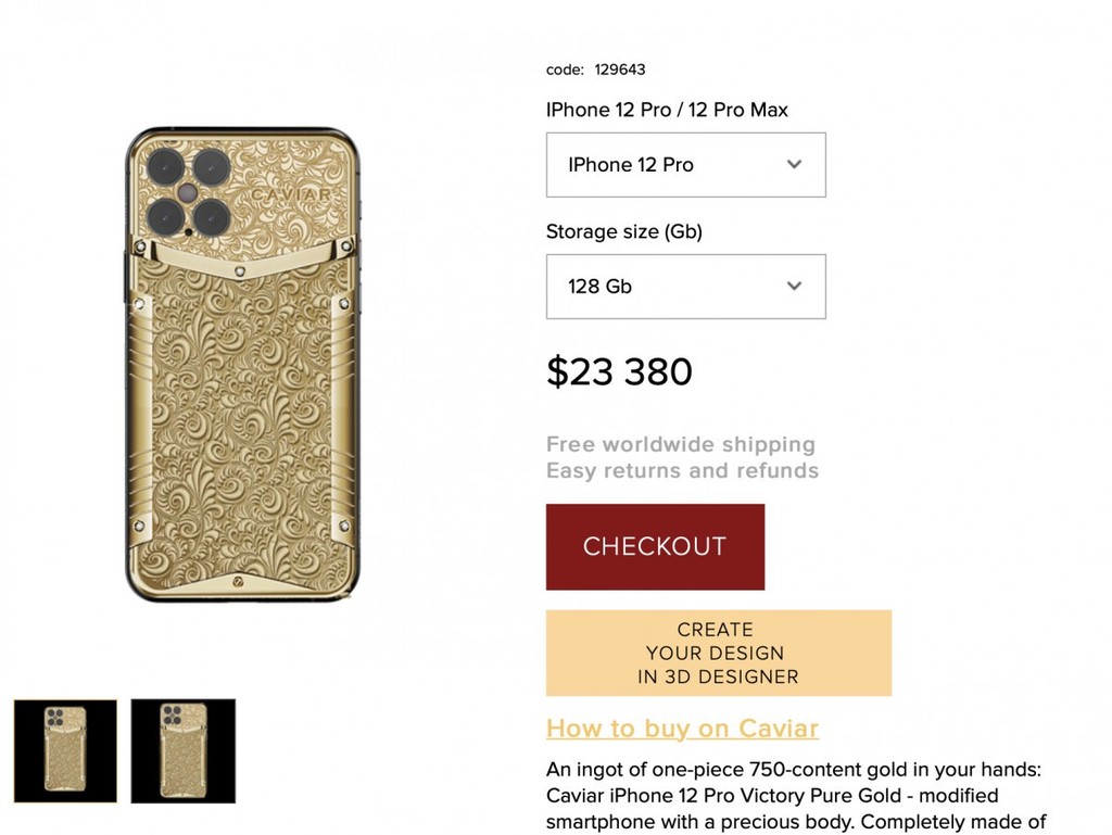 Chưa ra mắt, iPhone 12 Pro đã được dát vàng, nạm kim cương giá 23.000 USD ảnh 2