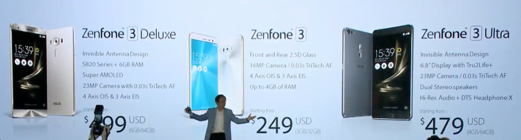 Giá bán Zenfone 3