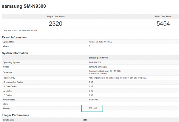 Galaxy Note 7 RAM 6GB, ROM 128GB có giá 912USD ảnh 2
