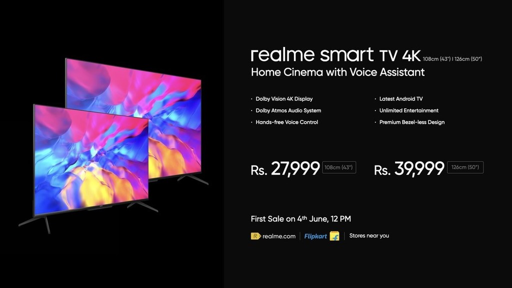 Realme Smart TV 4K ra mắt: hỗ trợ HDR 10 và Dolby Vision, kích thước 43/50 inch, giá từ 385 USD ảnh 3