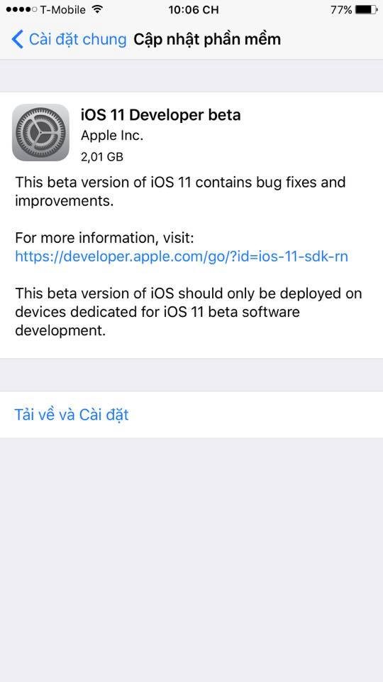 Hướng dẫn nâng cấp trải nghiệm sớm iOS 11 beta ảnh 7