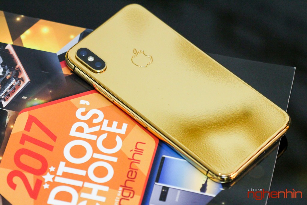 Trên tay iPhone X 256GB mạ vàng 24K tại Hà Nội ảnh 3