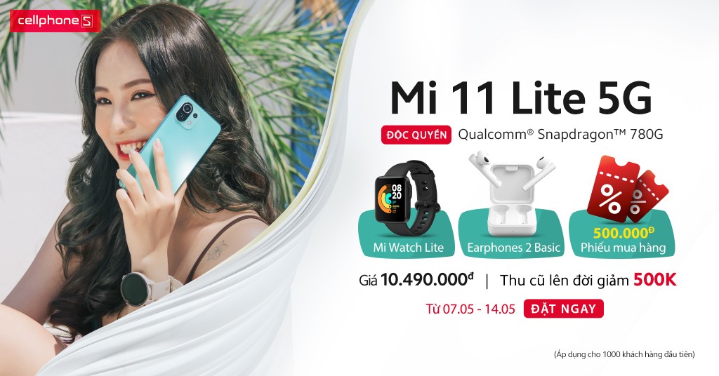 Mi 11 Lite 5G mở đặt trước, quà hơn 4 triệu, độc quyền CellphoneS ảnh 2