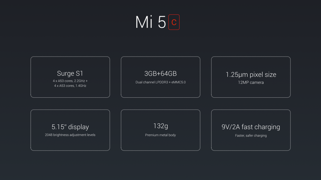 Mi 5c ra mắt với chip Xiaomi Surge S1, giá 218USD ảnh 5