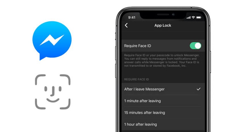 Messenger trên iOS chính thức cập nhật chính năng mở khóa bằng Touch ID và Face ID ảnh 1