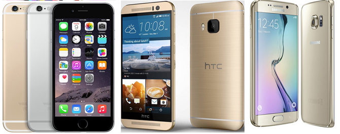 Đọ cấu hình iPhone 6, HTC One M9 và Galaxy S6 edge  ảnh 1