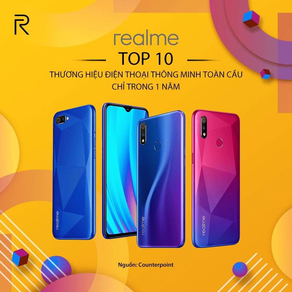 Realme tăng trưởng nhanh, lọt vào top 10 hãng smartphone toàn cầu ảnh 1
