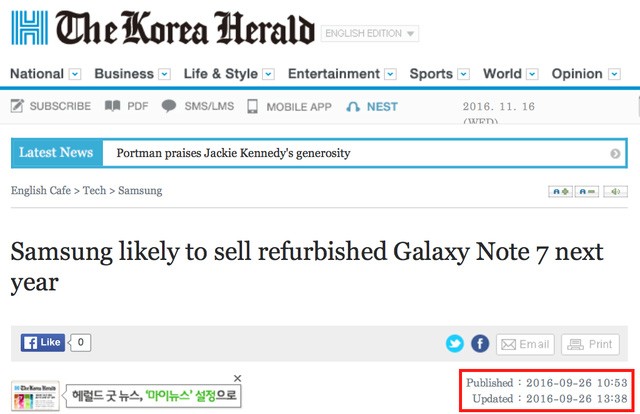 Samsung không bán Galaxy Note 7 dạng tân trang ảnh 2