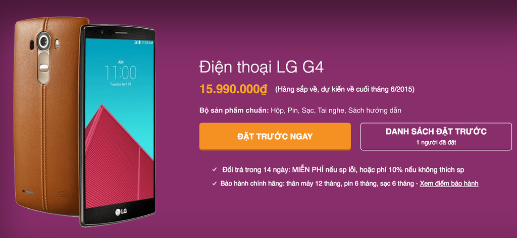LG G4 vỏ gốm có giá 14 triệu đồng tại Việt Nam ảnh 3