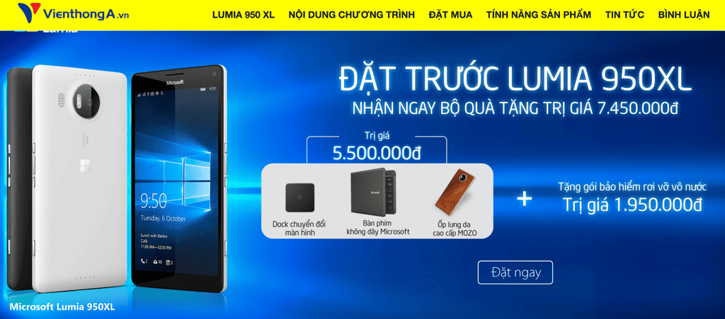 Lumia 950 XL: giá 16 triệu, 23/12 giao hàng ảnh 2