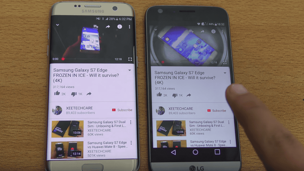 LG G5 và Samsung Galaxy S7 edge đua tốc độ ảnh 5