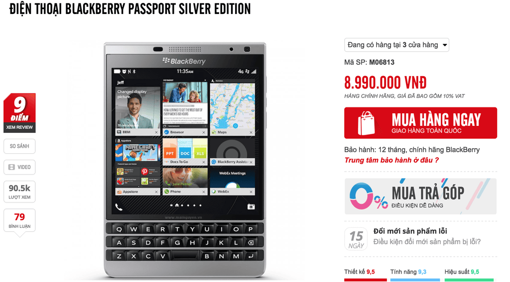 Blackberry Passport chính hãng đua hạ giá với hàng xách tay ảnh 2