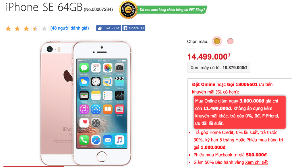 iPhone SE giảm giá sốc 3 triệu đồng đón iPhone 7 ảnh 3