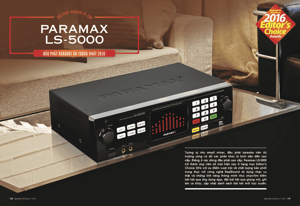 Paramax LS-5000: Đầu phát karaoke ấn tượng nhất 2016 ảnh 1