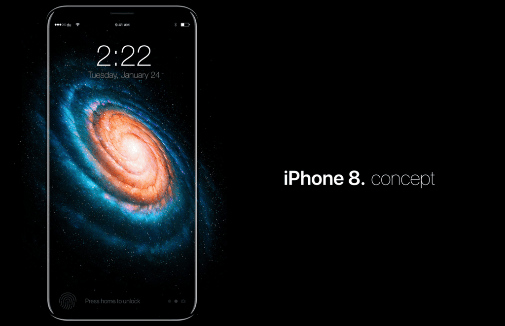 iPhone 8 màn OLED 5,8 inch, vỏ thép, 2 mặt kính ảnh 9