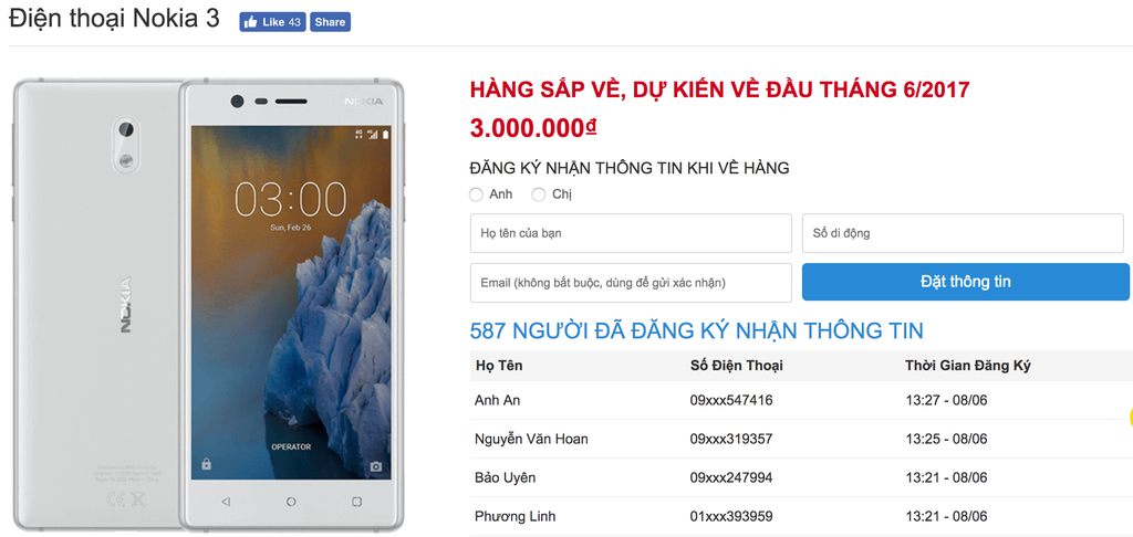 Nokia 3 lộ giá 3 triệu đồng trước ngày lên kệ Việt ảnh 2