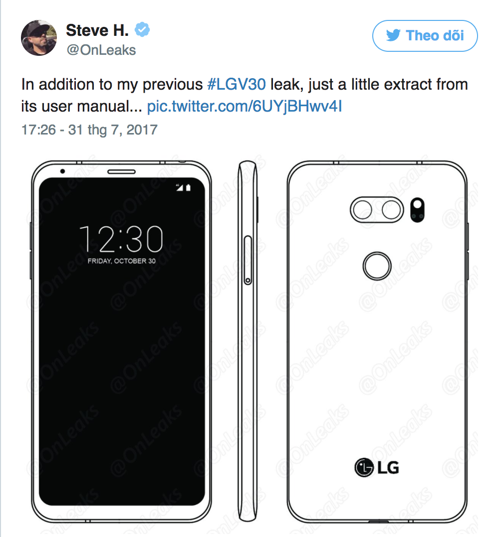 LG V30 trang bị camera kép, khẩu độ f/1.6 ảnh 1