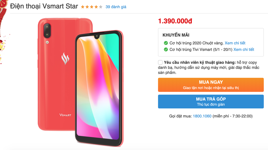 Vsmart Star hy sinh lợi nhuận, mang Tết ấm tới người dùng Việt  ảnh 4