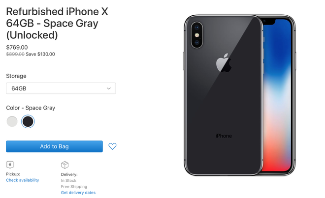 Apple vừa giảm giá 230 USD cho iPhone X 'tân trang' ảnh 1