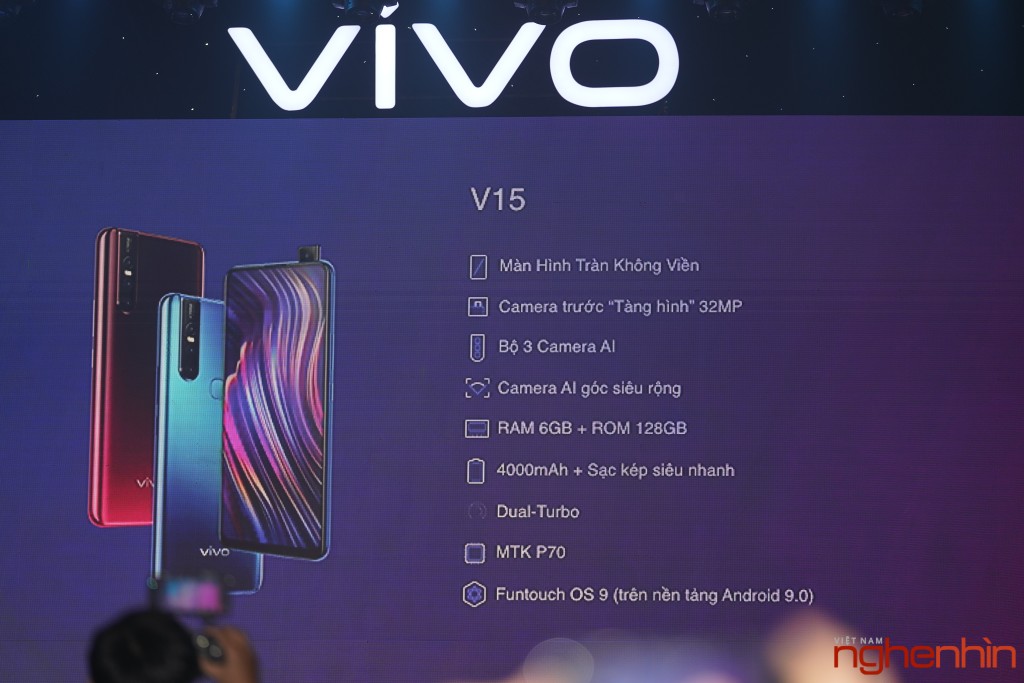 Ra mắt Vivo V15 màn hình siêu tràn viền nhờ camera tàng hình ảnh 3
