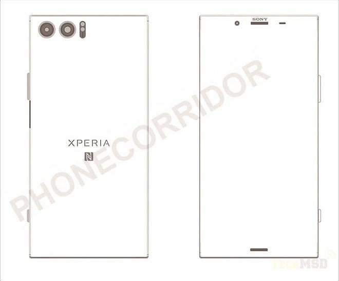 Sony Xperia XZ Pro - smartphone màn hình OLED 4K lộ ảnh phác thảo đầu tiên ảnh 2