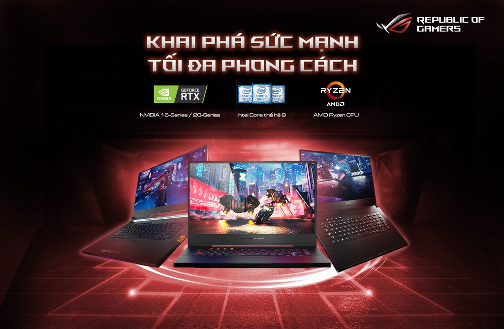 'Binh đoàn' laptop gaming ASUS ROG 2019 trình diện: CPU Intel Core thế hệ 9, đồ hoạ NVIDIA GeForce GTX 16-Series ảnh 1