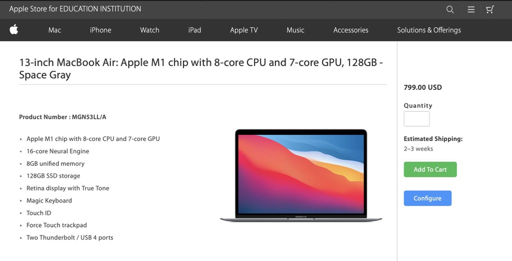 MacBook Air có phiên bản rẻ nhất chỉ 799 USD nhưng tiếc là không mua được ảnh 2