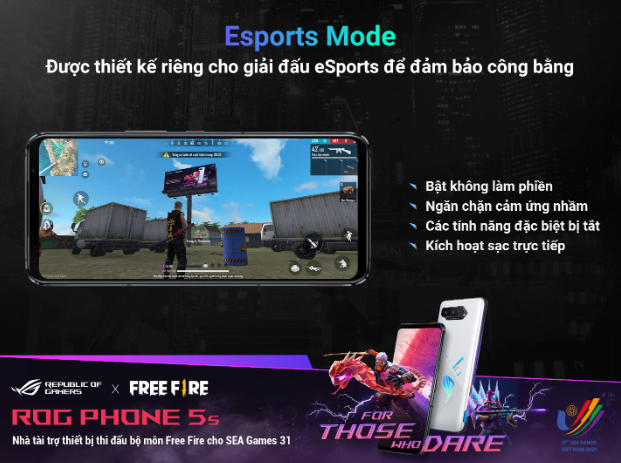 ROG Phone 5s là nhà tài trợ chính thức thiết bị thi đấu bộ môn Free Fire cho SEA Games 31 ảnh 7