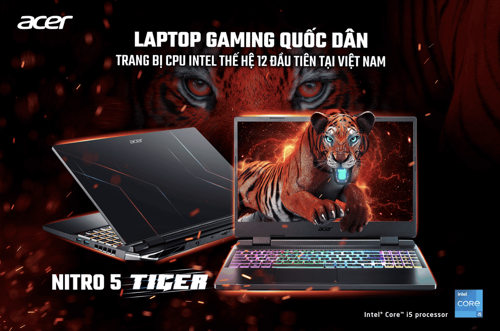Acer ra mắt laptop gaming Nitro 5 Tiger: Intel Core i thế hệ 12 đầu tiên tại Việt Nam, giá từ 28 triệu ảnh 1