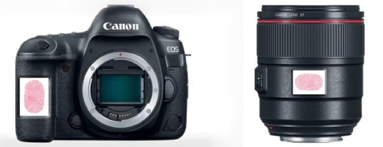 Canon đệ trình bằng sáng chế đưa cảm biến vân tay lên máy ảnh và ống kính ảnh 1