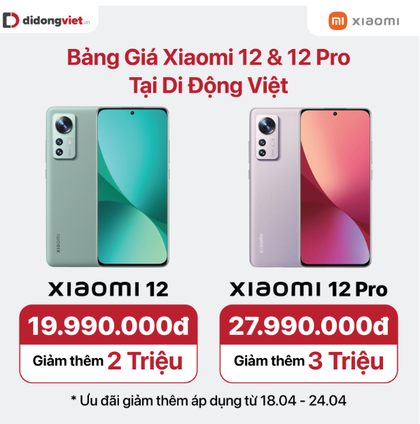 Xiaomi 12 series tặng thêm đến 3 triệu đồng, giá chỉ từ 18 triệu ảnh 2