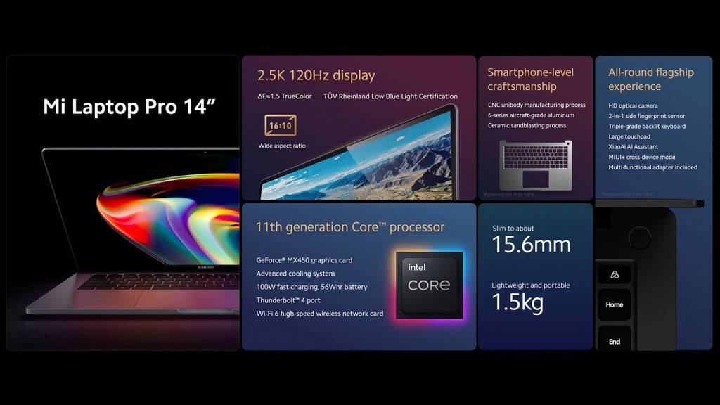 Mi Laptop Pro 14/15 2021 ra mắt: sạc nhanh 100W, màn hình OLED, CPU Intel thế hệ 11 ảnh 3