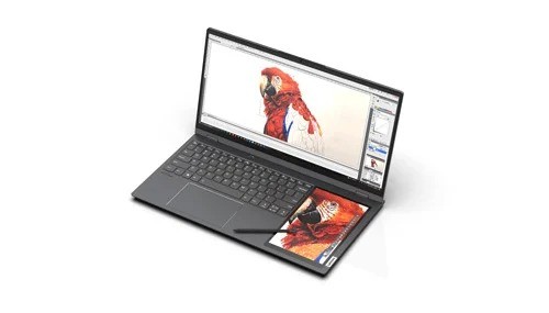 Lenovo ThinkBook Plus rò rỉ thiết kế màn hình phụ nằm cạnh bàn phím ảnh 1
