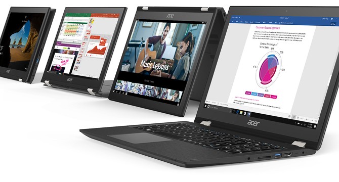 Acer khoe 4 laptop dòng Spin màn hình cảm ứng gập 360° ảnh 1
