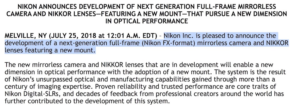 Nikon xác nhận phát triển máy ảnh không gương lật Full-frame với ngàm mới ảnh 3
