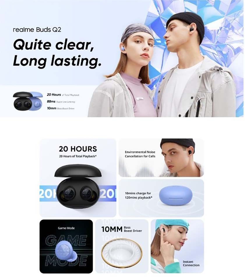 Realme Buds Q2 ra mắt: siêu nhẹ, có chống ồn, chống nước, giá 26 USD ảnh 2