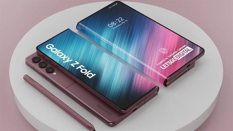 Concept mới nhất của Galaxy Z Fold4, màn hình gập ngang dọc tùy thích