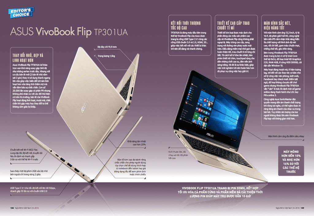 Asus VivoBook Flip TP301UA - Laptop tiêu biểu nửa đầu năm 2016 ảnh 2