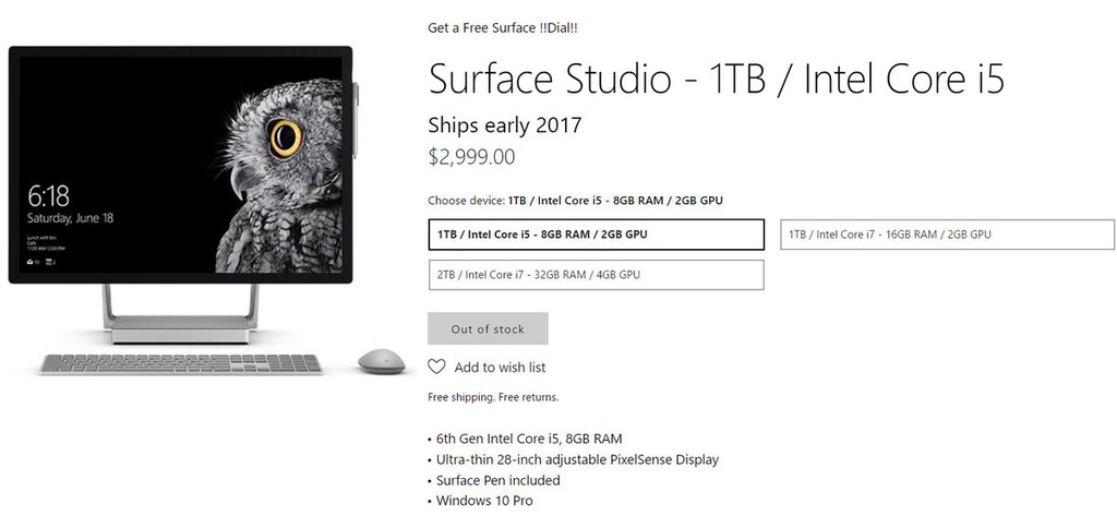 Máy tính Microsoft Surface Studio mới lên kệ đã “cháy hàng“ ảnh 2