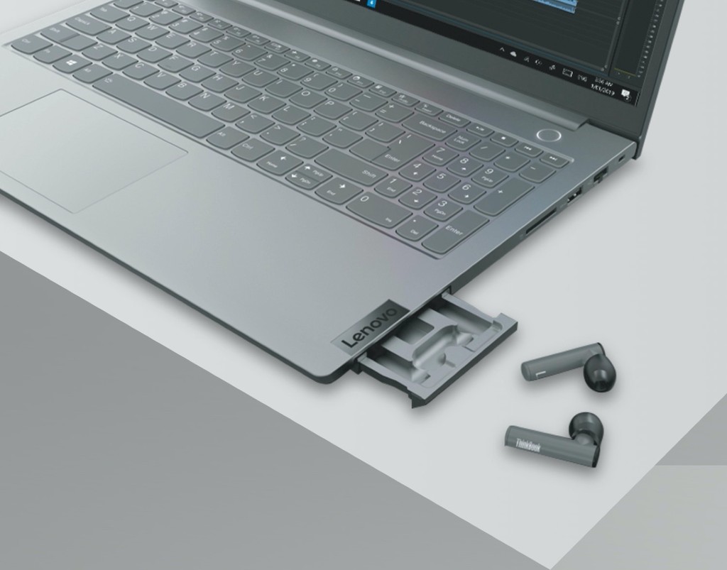 Lenovo tung ra laptop kèm tai nghe không dây trong máy ảnh 1