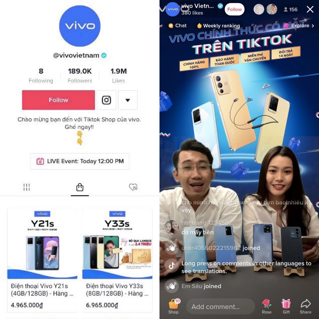 vivo mở rộng kênh bán hàng trực tuyến thông qua triển khai TikTok Shop ảnh 1