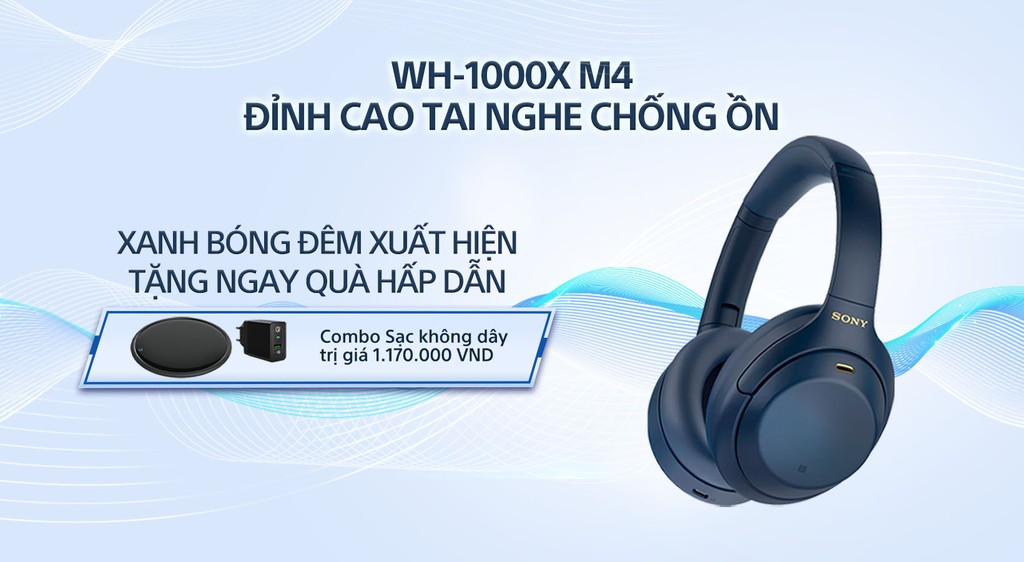 Sony giới thiệu tai nghe chống ồn WH-1000XM4 Xanh bóng đêm giá 8,5 triệu ảnh 1