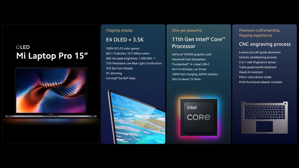 Mi Laptop Pro 14/15 2021 ra mắt: sạc nhanh 100W, màn hình OLED, CPU Intel thế hệ 11 ảnh 4