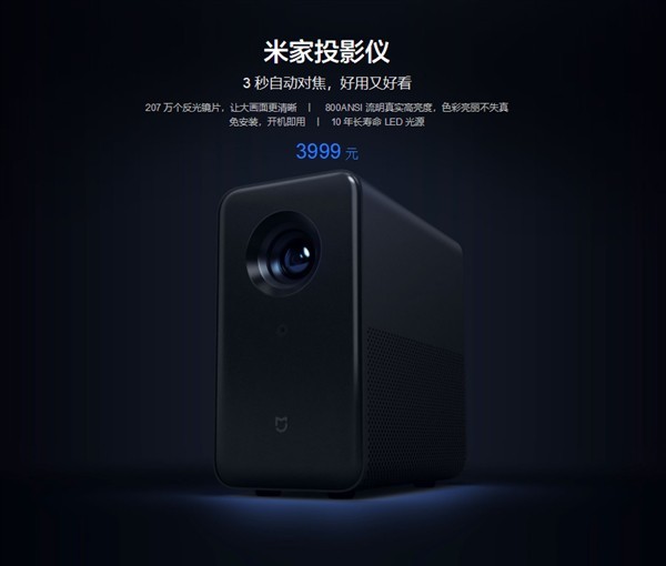 Xiaomi ra mắt máy chiếu Mijia: độ sáng 800 ANSI Lumens, phóng lớn 120 inch ảnh 3