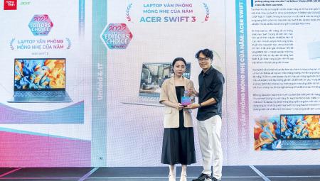 EDITORS' CHOICE AWARDS 2022 - Laptop văn phòng mỏng nhẹ của năm: Acer Swift 3
